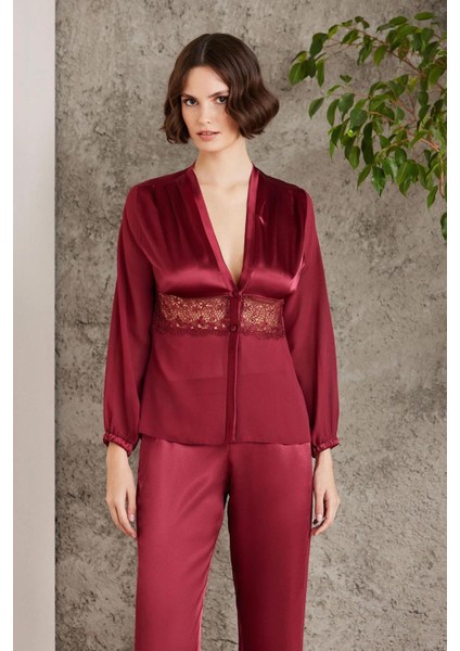 Kadın Saten Gecelik & Sabahlık & Pijama Takımı & Şortlu Takım Terlik Hediyeli Çeyiz Set