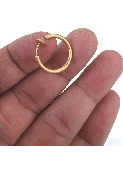 16 mm 2 Adet Çelik Gold Deliksiz Kulaklar Için Kapama Küpe EV25SR-16 modelleri