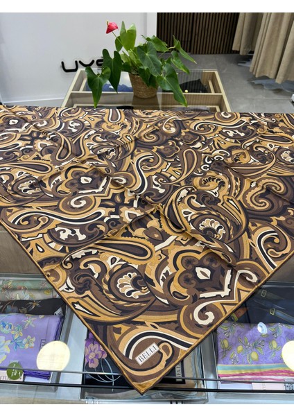 Saf Ipek Eşarp 4222D (T)-89 Kahve fırsatları