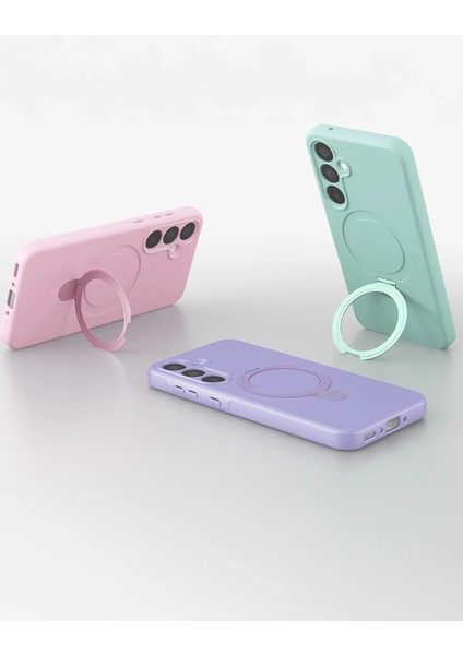 More-Tr Newface Samsung Galaxy A15 4g Regal Magsafe Standlı Kapak - Su Yeşili indirimleri