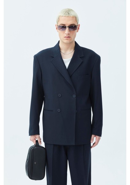 Rahat Kalıp Kruvaze Takım Elbise Lacivert fırsatları