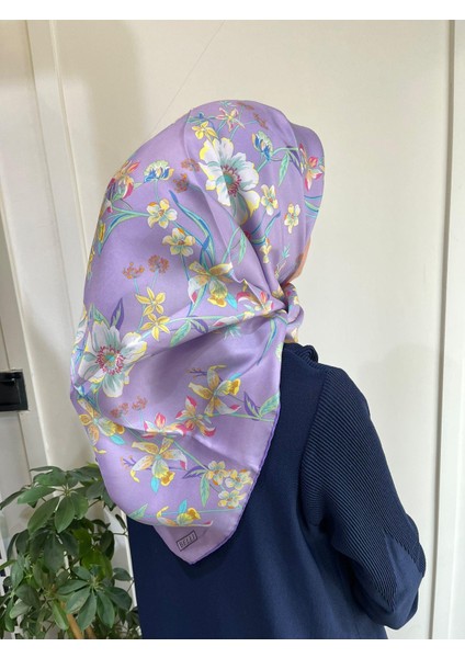 Saf Ipek Eşarp 4210D (T)-50 Lila fırsatları