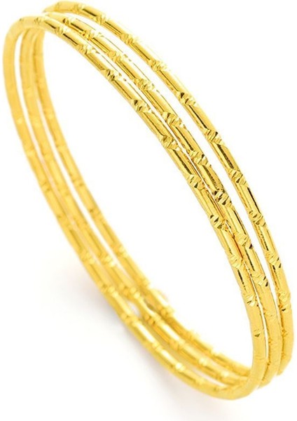 3 Adet Gold Çelik Ajda Bilezik Halka Kadın Bileklik EV11SR-3 modelleri
