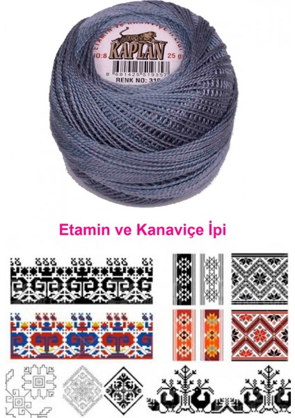 Kaplan Etamin ve Kanaviçe Ipi 8 No Kod/renk: 319 - fiyatları
