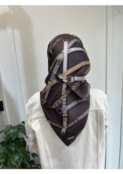 Saf Ipek Eşarp 4200D (T)-35 Kahve fiyatları