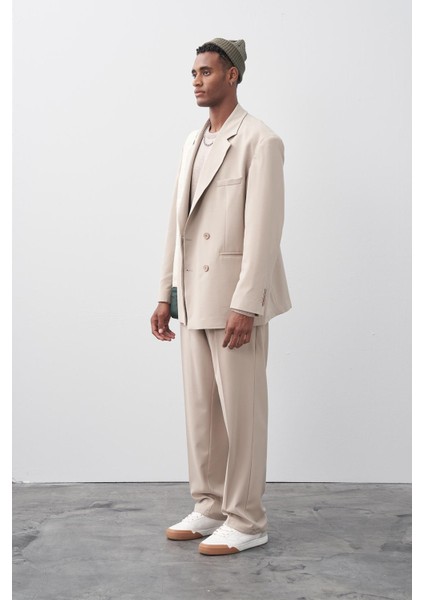 Rahat Kalıp Kruvaze Takım Elbise Bej fiyatları