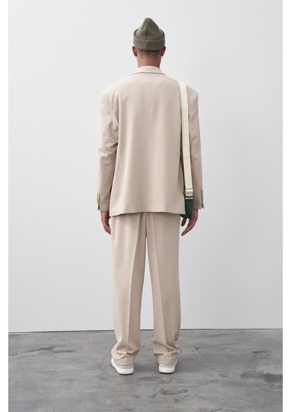 Rahat Kalıp Kruvaze Takım Elbise Bej indirimleri