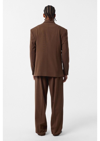 Rahat Kalıp Kruvaze Takım Elbise Açık Kahve fırsatları