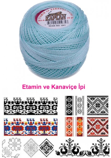 Kaplan Etamin ve Kanaviçe Ipi 8 No Kod/renk: 941 - fiyatları