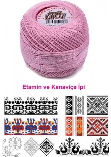 Kaplan Etamin ve Kanaviçe Ipi 8 No Kod/renk: Pudra - fiyatları