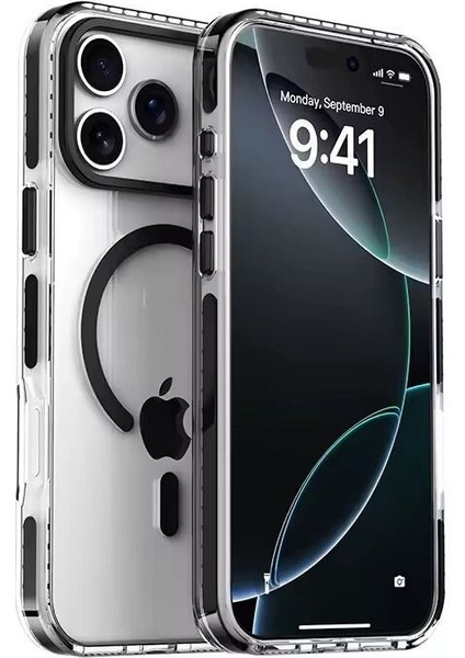 iPhone 17 Pro Max Kılıf Manyetik Şarj Özellikli Arcylic Transparan Kapak
