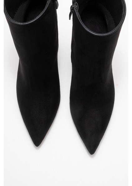Crısta Siyah Süet Sivri Burunlu Kadın Topuklu Bot fiyatları