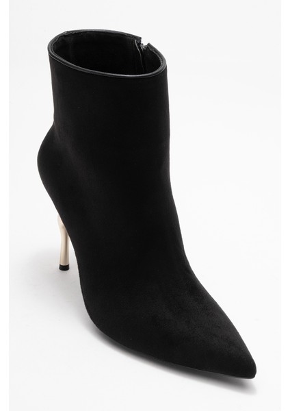 Crısta Siyah Süet Sivri Burunlu Kadın Topuklu Bot modelleri
