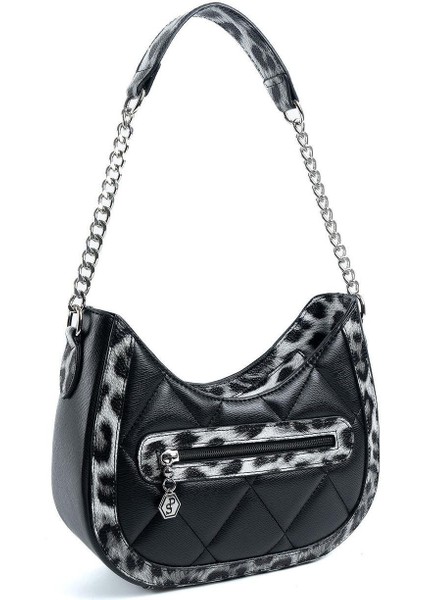 Leopar Siyah SP1168 Kadın Omuz Çantası fırsatları
