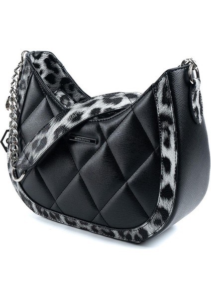 Leopar Siyah SP1168 Kadın Omuz Çantası indirimleri