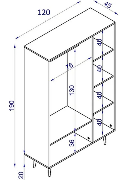 Riva Elbise Dolabı Üç Kapaklı Çekmeceli Dolap Gardırop /meşe/ Beyaz fırsatları