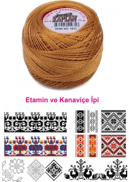 Kaplan Etamin ve Kanaviçe Ipi 8 No Kod/renk: 1012 - fiyatları