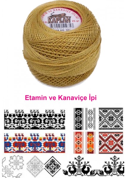 Kaplan Etamin ve Kanaviçe Ipi 8 No Kod/renk: 581 - fiyatları