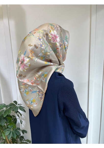 Saf Ipek Eşarp 4210D (T)-07 Vizon