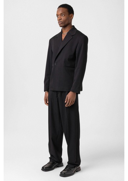 Tek Düğme Oversize Takım Elbise Siyah fiyatları