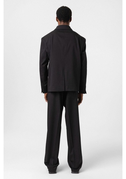 Tek Düğme Oversize Takım Elbise Siyah fırsatları