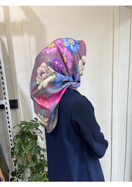 Saf Ipek Eşarp 4219D (T)-56 Lila fırsatları