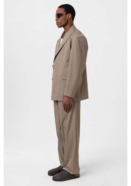 Kuşaklı Kapama Oversize Takım Elbise Haki fırsatları