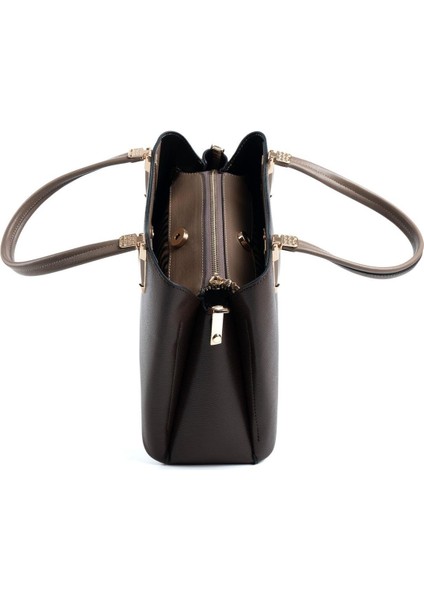 Kahve - Vizon SP1205 Kadın El Çantası modelleri