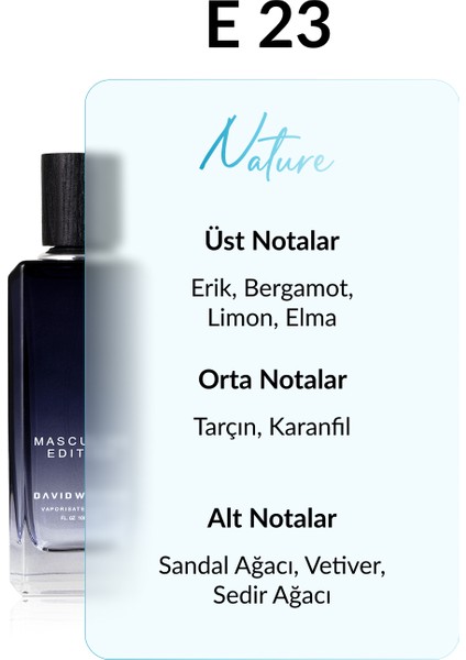 E23 Corner 100 ml Erkek Parfüm | Nature fiyatları