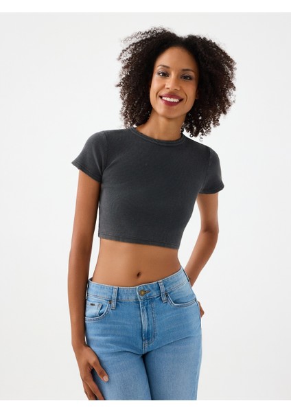 Crop Kadın Tshirt K.kol