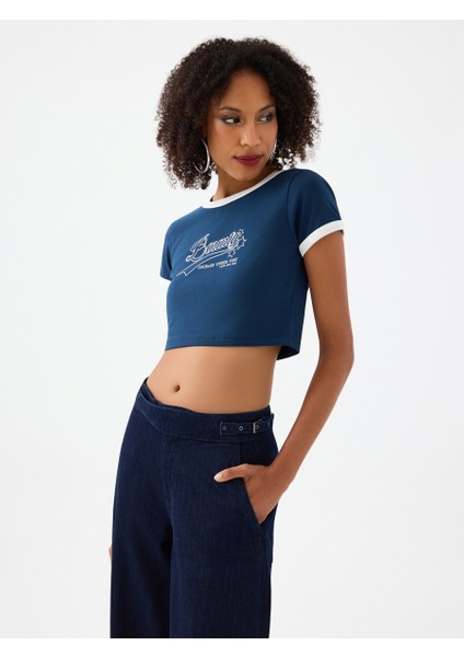 Slim Crop Fit Kadın Tshirt K.kol