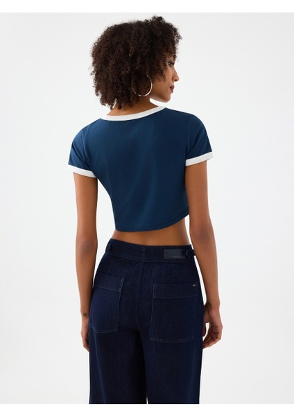 Slim Crop Fit Kadın Tshirt K.kol modelleri