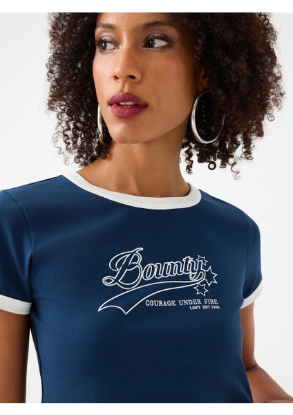 Slim Crop Fit Kadın Tshirt K.kol fırsatları