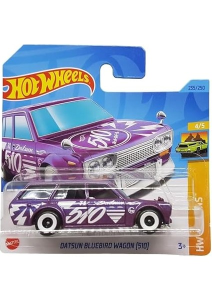 - Datsun Bluebird Vagon - Hw Vagons 4/5 - HKH72 - Short Card - Nissan - Lila Metalik - Mattel 2023 fiyatları