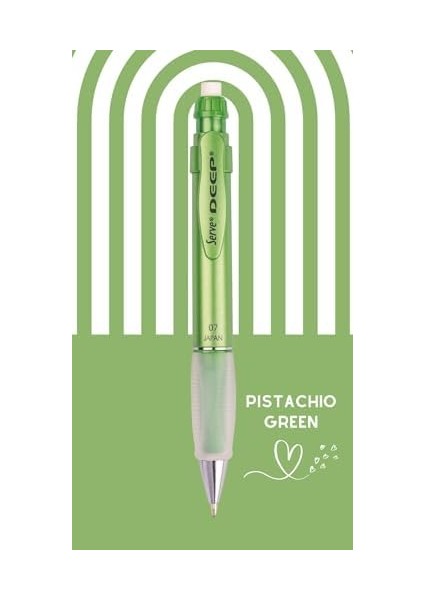 Deep Mekanik Uçlu Kalem 0.7 mm Metalik Fıstık Yeşil modelleri