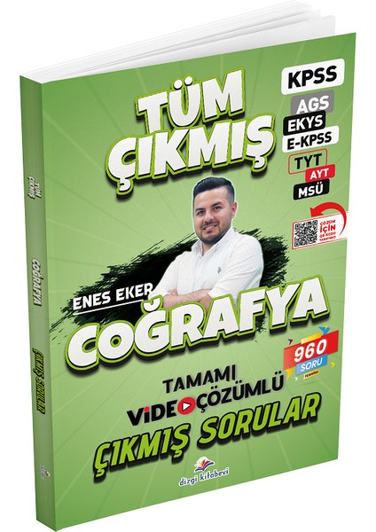 Dizgi Kitap Kpss Meb-Ags Ekys Ekpss Tyt Ayt Msü Coğrafya Çıkmış Sorular Çözümlü - Enes Eker Dizgi Kitap