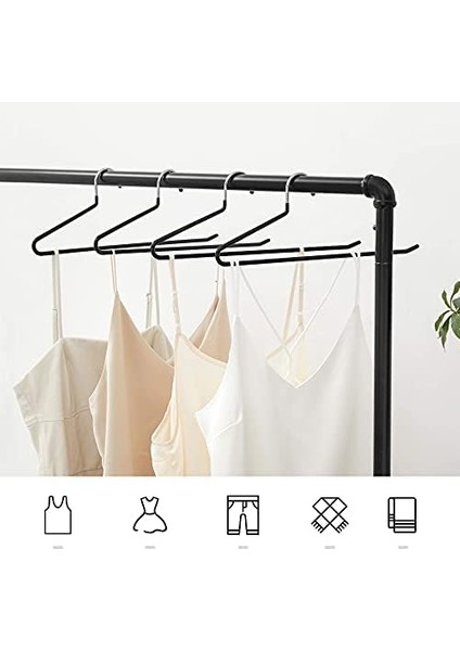 Pantolon Askıları, 20&apos;li Set, Açık Uçlu, Çok Fonksiyonlu, Kaymaz, Siyah CRI004-20, 38 x 0,5 x 13 cm modelleri