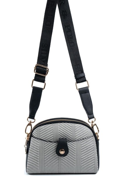 Siyah Beyaz - Siyah SP1144 Kadın Çapraz Çanta