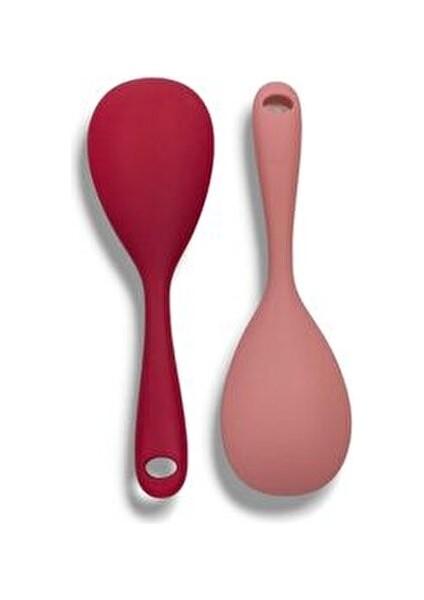 Ivory Silikon Yanmaz Yapışmaz Kaşık Seti 2'li Koyu-Toz Pembe fiyatları