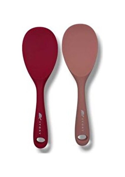 Ivory Silikon Yanmaz Yapışmaz Kaşık Seti 2'li Koyu-Toz Pembe indirimleri