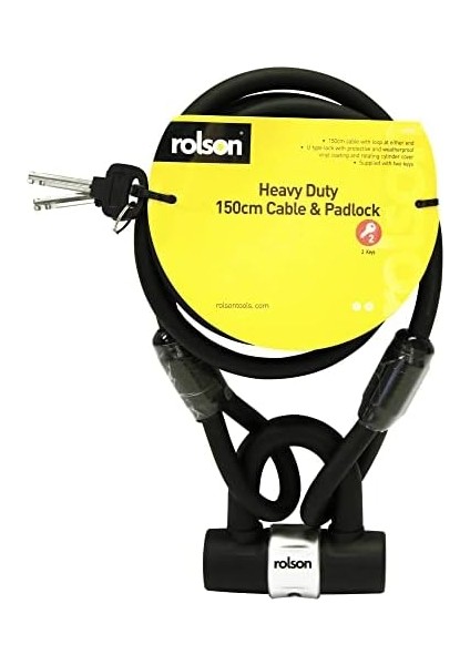 66758 Heavy Duty Cable And Lock, Black modelleri