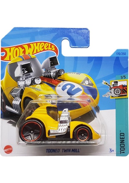 - Tooned Twin Mill - Tooned 1/5 - HKJ84 - Short Card - Sarı - Mattel 2023-1:64