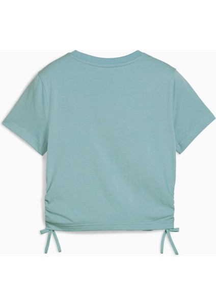 FLAMING LOVE Knotted Tee Yeşil Kız Çocuk Kısa Kol T-Shirt