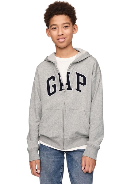 743966003 V-Frch Ft Bas Heritage Logo Fz Erkek Çocuk Eşofman Üstü