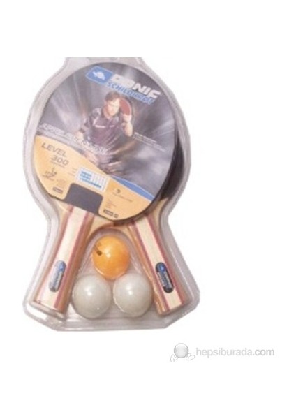 Set Level-300 Masa Tenisi Raketi 2 raket + 3 Top