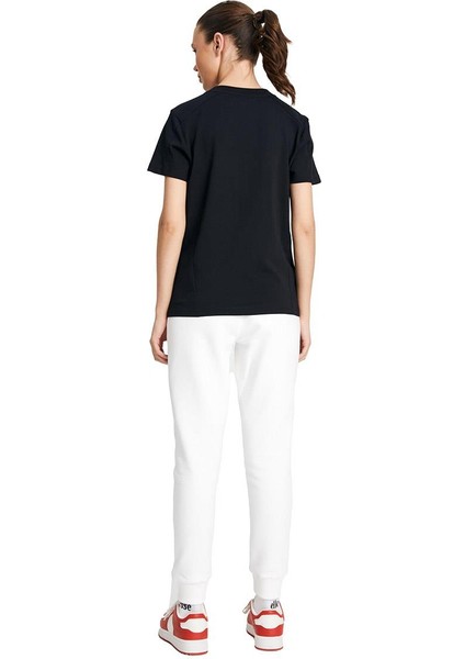 Siyah Bisiklet Yaka Kadın T-Shirt EF156-BK