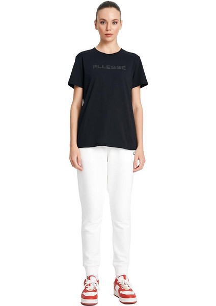 Siyah Bisiklet Yaka Kadın T-Shirt EF156-BK