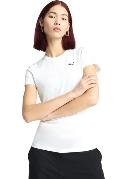 Ess Poly Tee Beyaz Kadın T-Shirt 682376-02