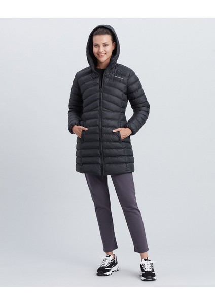 W Essential Maxi Length Hooded Jacket Kadın Siyah Mont S212005-001 fırsatları