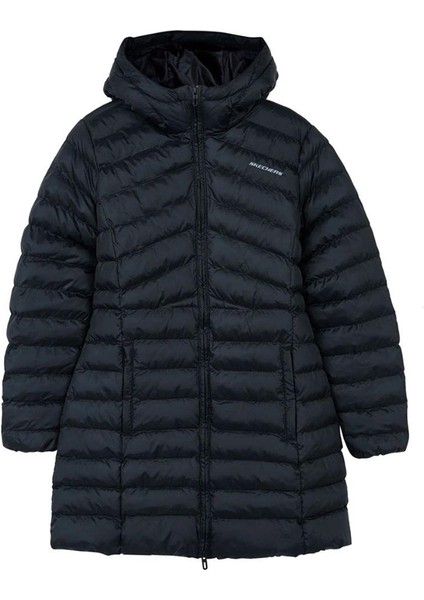 W Essential Maxi Length Hooded Jacket Kadın Siyah Mont S212005-001